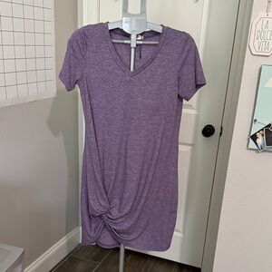 Locryz Purple V-Neck Dress